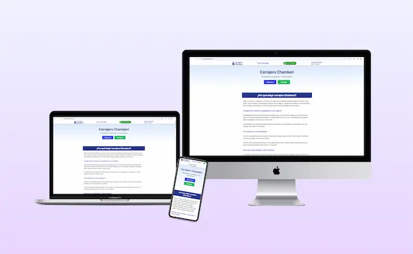 Landing page para cerrajero